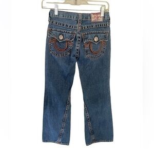 TRUE RELIGION Rainbow Joey flare wide leg jeans size 12